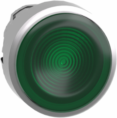 Harmony XB4 22mm Green Metal Flush LED Push Button Head, IP66 Rated