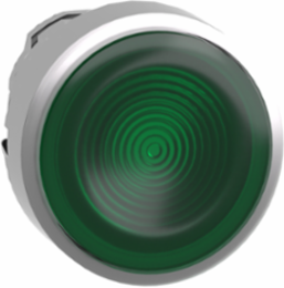 Harmony XB4 22mm Green Metal Flush LED Push Button Head, IP66 Rated