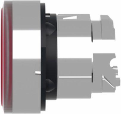 Harmony XB4 Red Flush Illuminated Push Button Head, 22mm, IP66, Metal