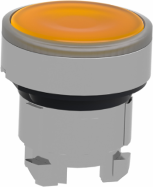 Harmony XB4 22mm Orange Metal Flush Push Button Head, IP66 Protection