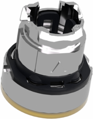 Harmony XB4 22mm Orange Metal Flush Push Button Head, IP66 Protection