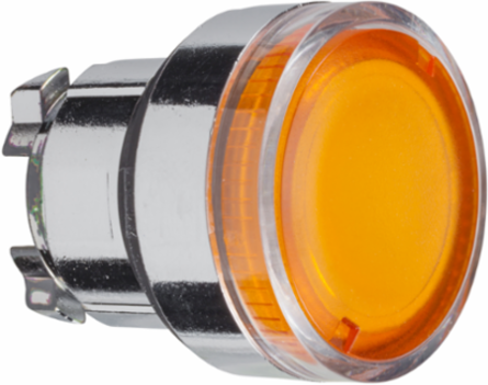 Harmony XB4 22mm Orange Metal Flush Push Button Head, IP66 Protection