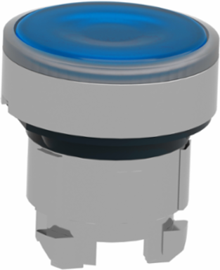 Harmony XB4 Illuminated Push Button Head, 22mm, Blue Flush, IP66
