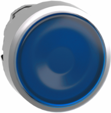 Harmony XB4 Illuminated Push Button Head, 22mm, Blue Flush, IP66