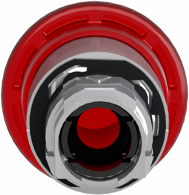 Harmony XB4 40mm Red Mushroom Illuminated Push Button, IP66, Metal Bezel