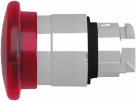Harmony XB4 40mm Red Mushroom Illuminated Push Button, IP66, Metal Bezel