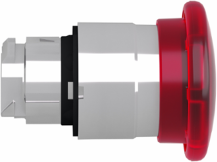 Harmony XB4 40mm Red Mushroom Illuminated Push Button, IP66, Metal Bezel