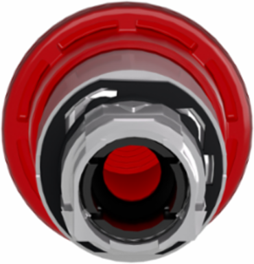 Harmony XB4 40mm Red Mushroom Illuminated Push Button, IP66, Metal Bezel