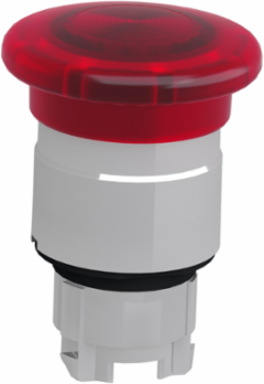 Harmony XB4 40mm Red Mushroom Illuminated Push Button, IP66, Metal Bezel