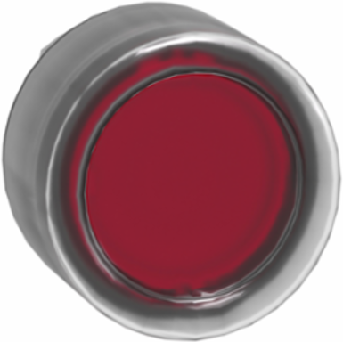 Harmony XB4 Illuminated Push Button Head, 22mm Red Flush, Spring Return