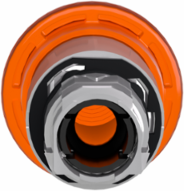 Harmony XB4 40mm Illuminated Push Button Head, Metal, Orange Mushroom, IP66