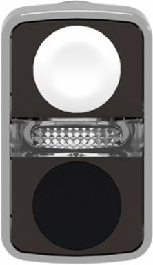 Harmony XB4 Illuminated Double Head Push Button 22mm, IP66, Metal Bezel