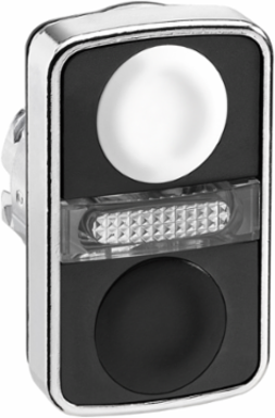 Harmony XB4 Illuminated Double Head Push Button 22mm, IP66, Metal Bezel