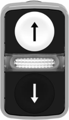 Harmony XB4 Illuminated Double Head Push Button 22mm, IP66, Metal, Spring Return