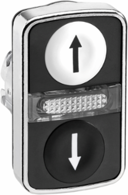 Harmony XB4 Illuminated Double Head Push Button 22mm, IP66, Metal, Spring Return