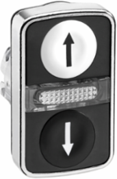 Harmony XB4 Illuminated Double Head Push Button 22mm, IP66, Metal, Spring Return