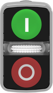 Harmony XB4 Illuminated Double-Headed Push Button, 22mm, IP66, Metal
