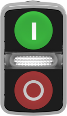Harmony XB4 Illuminated Double-Headed Push Button, 22mm, IP66, Metal