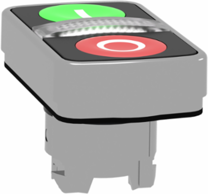 Harmony XB4 Illuminated Double-Headed Push Button, 22mm, IP66, Metal