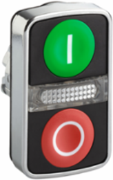 Harmony XB4 Illuminated Double-Headed Push Button, 22mm, IP66, Metal