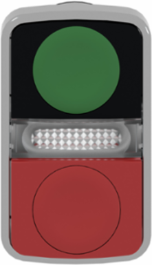 Harmony XB4 Illuminated Double Head Push Button, 22mm, IP66, Spring Return