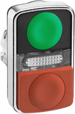 Harmony XB4 Illuminated Double Head Push Button, 22mm, IP66, Spring Return