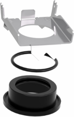 Flush Mounting Kit, Harmony XB4, Metal, 22 mm, IP66, Chromium Plated