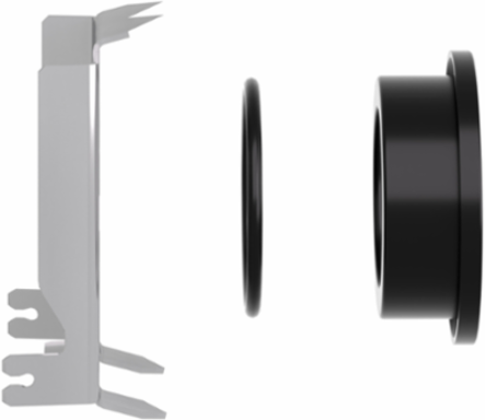 Flush Mounting Kit, Harmony XB4, Metal, 22 mm, IP66, Chromium Plated