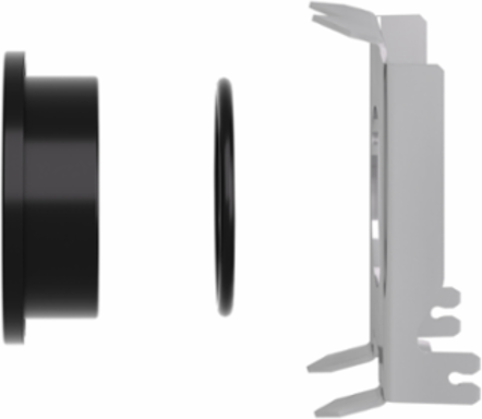 Flush Mounting Kit, Harmony XB4, Metal, 22 mm, IP66, Chromium Plated