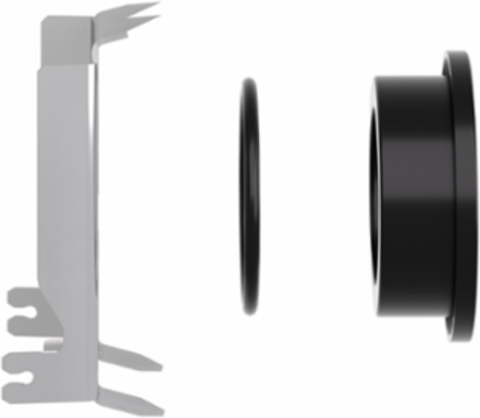 Flush Mounting Kit, Harmony XB4, Metal, 22 mm, IP66, Chromium Plated