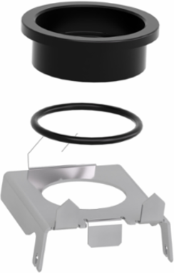 Flush Mounting Kit, Harmony XB4, Metal, 22 mm, IP66, Chromium Plated