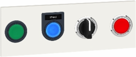Flush Mounting Kit, Harmony XB4, Metal, 22 mm, IP66, Chromium Plated