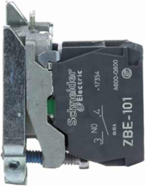 Harmony XB4 Single Contact Block, 1NO, Screw Clamp Terminal, IP20