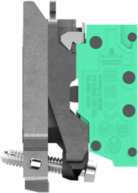 Harmony XB4 Single Contact Block, 1 NO, IP20, 30 mm Depth, Silver Alloy