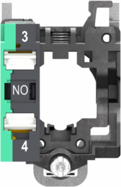 Harmony XB4 Single Contact Block, 1 NO, IP20, 30 mm Depth, Silver Alloy
