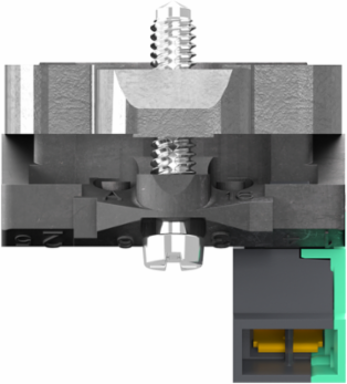 Harmony XB4 Single Contact Block, 1 NO, IP20, 30 mm Depth, Silver Alloy