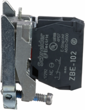 Harmony XB4 Single Contact Block, 1 NC, Screw Clamp Terminal, 37 mm Depth