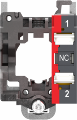 Harmony XB4 Single Contact Block, 1 NC, Metal, IP20, 0.049 kg