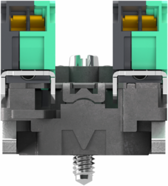 Harmony XB4 Single Contact Block, 2NO, Metal, 22mm, 62g