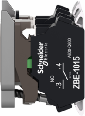 Harmony XB4 Single Contact Block, 2NO, Metal, 22mm, 62g