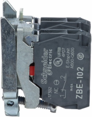 Harmony XB4 Single Contact Block, 2NC, Screw Clamp Terminal, IP20