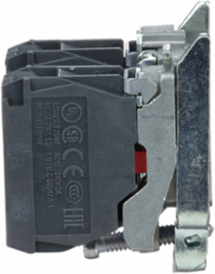 Harmony XB4 Metal Contact Block, 1NO+1NC, 30mm Width, IP20, 10A