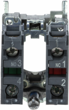 Harmony XB4 Metal Contact Block, 1NO+1NC, 30mm Width, IP20, 10A