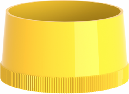 Yellow Plastic Round Guard for 40mm Emergency Stop, IK05, 63.5mm