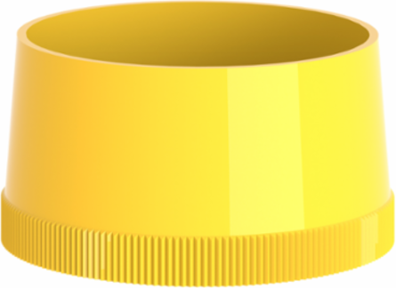 Yellow Plastic Round Guard for 40mm Emergency Stop, IK05, 63.5mm
