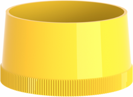 Yellow Plastic Round Guard for 40mm Emergency Stop, IK05, 63.5mm