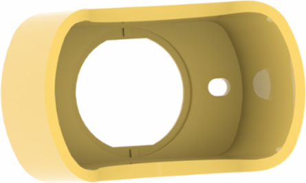 Harmony XB4 Narrow Flange Guard for 40mm Emergency Stop, Yellow, 0.042 kg