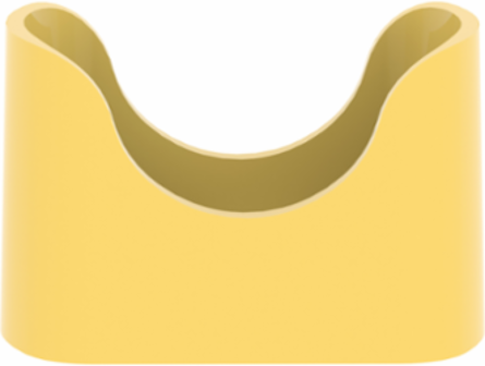 Harmony XB4 Narrow Flange Guard for 40mm Emergency Stop, Yellow, 0.042 kg