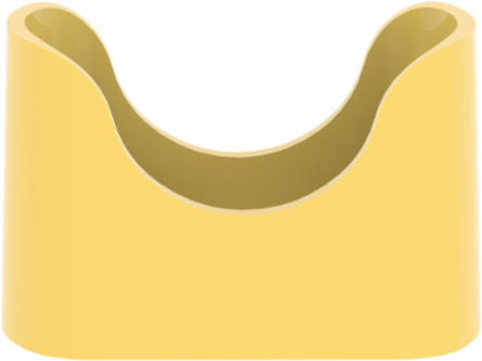 Harmony XB4 Narrow Flange Guard for 40mm Emergency Stop, Yellow, 0.042 kg
