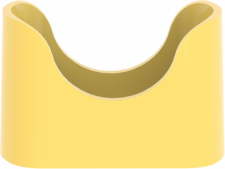Harmony XB4 Narrow Flange Guard for 40mm Emergency Stop, Yellow, 0.042 kg